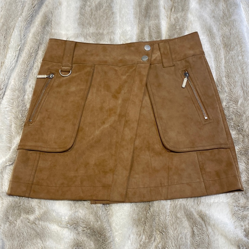 Free People Women’s Carson Utility Skirt - Camel